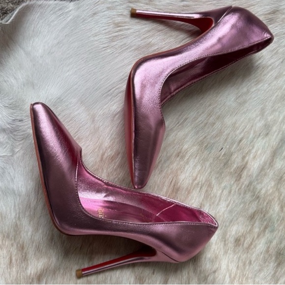 Christian Louboutin Shoes - Louboutin Metallic Pink Stiletto Heels